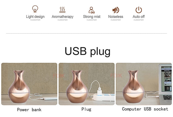 Wood Grain Atomizer Oil Diffuser